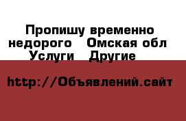 Пропишу временно недорого - Омская обл. Услуги » Другие   